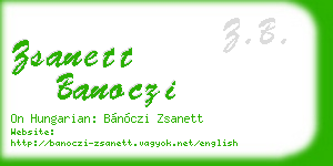 zsanett banoczi business card