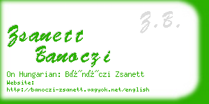 zsanett banoczi business card